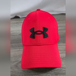 Under Armour Men's UA Red With Black Hat